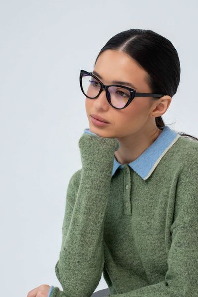 Black - Cat-Eye - Computer & Fashion Glasses