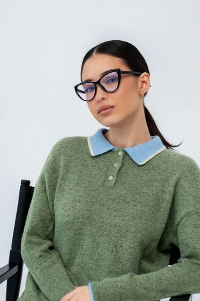 Black - Cat-Eye - Computer & Fashion Glasses